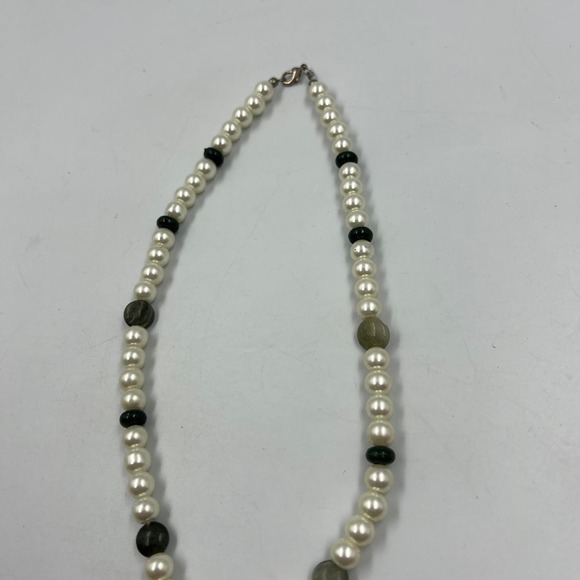 Vintage String Pearls & Beads MidCentury MCM Jewelry Necklace Clasp Closure - Picture 6 of 7